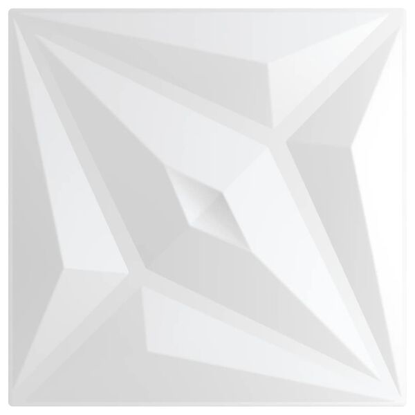 vidaXL Wall Panels 48 pcs White 19.7"x19.7" XPS 129.2 ft&sup2; Star