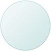 vidaXL Table Top Transparent Tempered Glass 31.5 in Diameter Durable