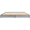 vidaXL Bed Frame Grey Sonoma Engineered wood, Steel Double Durable