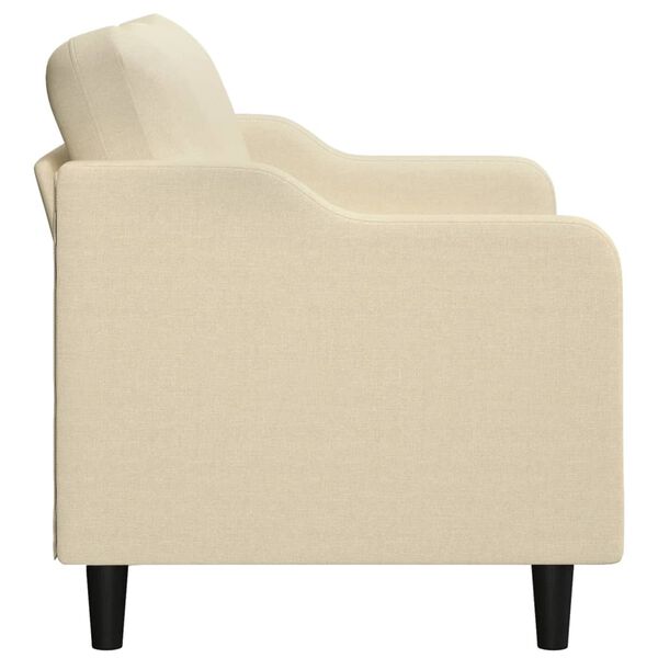 vidaXL 2-seater Sofa Cream 100% polyester fabric, metal frame, textilene