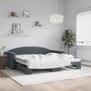 vidaXL Daybed With Trundle Dark Grey