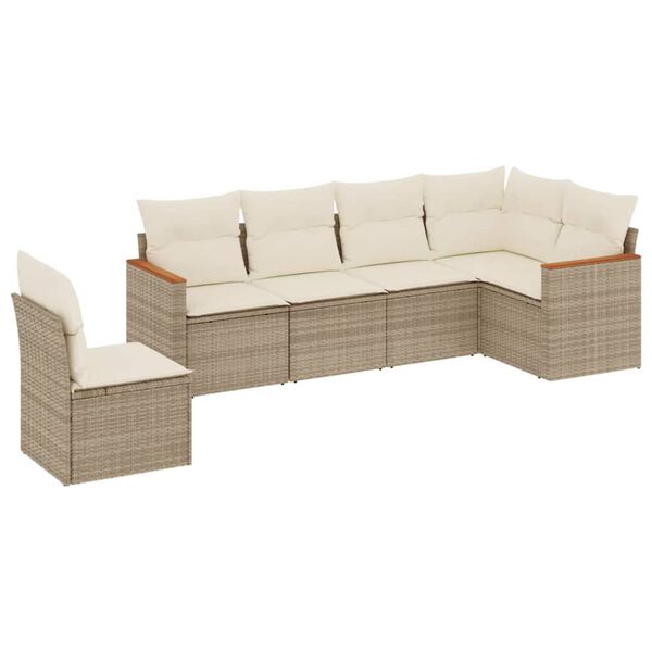 vidaXL Garden Sofa Set Beige