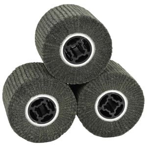 vidaXL Sanding Rollers 3 pcs Black 12 x 12 x 10 cm Synthetic fibre