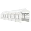 vidaXL Gazebo with Roof White 51.2'x7.5'x8.8' Polyethylene