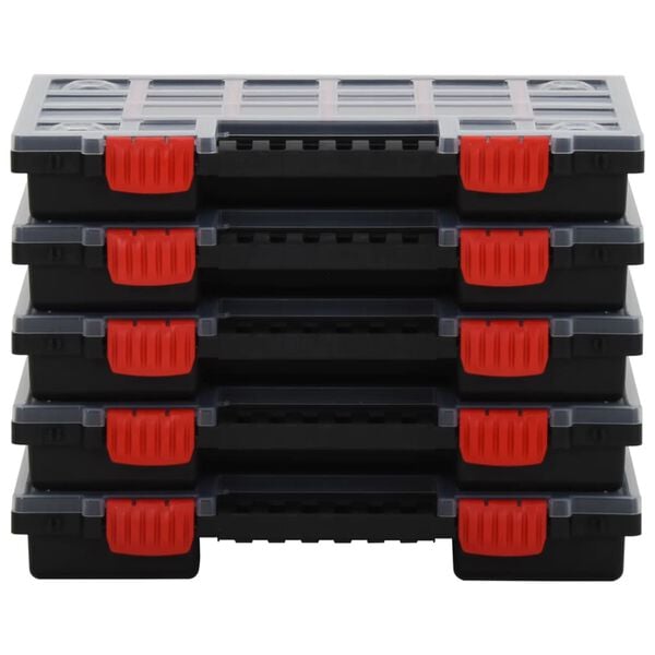 vidaXL Assortment Boxes 5 pcs 13.6x9.8x2.0" Polypropylene