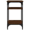 vidaXL Side Table Brown Oak Engineered Wood Compact Levelers