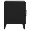 vidaXL Bedside Cabinet Set of 2 Black Engineered wood, Metal Standard