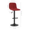 vidaXL Bar Stool Set of 2 Wine Red