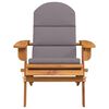 vidaXL Garden Chair Dark grey, Natural wood Solid acacia wood, Polyester