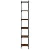 vidaXL Bookcase Brown Oak Engineered Wood 6-Tier Adjustable Feet