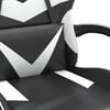 vidaXL Gaming Chair Black and White Faux leather, Metal, Plywood, Foam