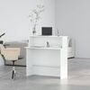 vidaXL Reception Desk White Engineered Wood Standard Reception Desk