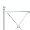 vidaXL Bed Frame White Powder-Coated Steel Double Bed Frame