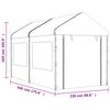 vidaXL Gazebo with Roof White 14.6'x7.5'x8.8' Polyethylene
