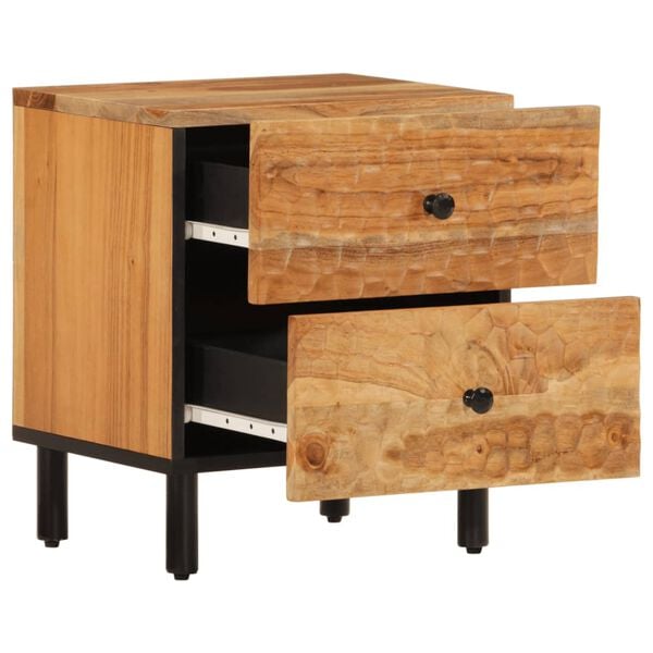 vidaXL Bedside Cabinet Natural wood Solid Acacia Wood