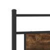 vidaXL Bed Frame Smoked Oak Engineered wood and steel Twin Bed Frame