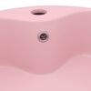 vidaXL Luxury Wash Basin with Overflow Matt Pink 14.2x5.1" Ceramic