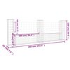 vidaXL U-shape Gabion Basket with 3 Posts Iron 102.4"x7.9"x39.4"