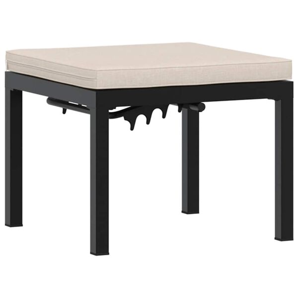 vidaXL Garden Stool Black, Taupe