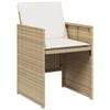 vidaXL Garden Dining Set Beige and brown