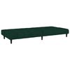 vidaXL Sofa Bed Dark Green Velvet (100% polyester), wood, plastic Compact