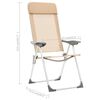 vidaXL Folding Camping Chairs 4 pcs Cream Aluminum