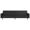 vidaXL Sofa Bed Black Faux leather, wood, plastic, foam 2-seater