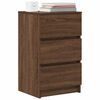 vidaXL Bedside Cabinet Set of 2 Brown Oak Engineered Wood Small