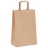 vidaXL Paper Bags 250 pcs with Handles Brown 21x11x31 cm