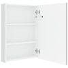 vidaXL Bathroom Cabinet Shining White MDF with melamine finish, glass