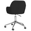 vidaXL Swivel Dining Chairs 2 pcs Black Fabric