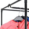 vidaXL Wardrobe Black Iron Medium Clothing Rack Rectangular