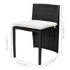 vidaXL Dining Table And Chair Black and Cream White
