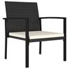 vidaXL Dining Set Black Poly rattan Large Stackable Dining Set