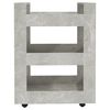 vidaXL Kitchen Trolley Concrete Grey 23.6x17.7x31.5" Engineered Wood
