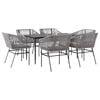 vidaXL Garden Dining Set Grey, Black