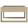 vidaXL Coffee Table Sonoma oak Engineered wood, glass Medium Lights