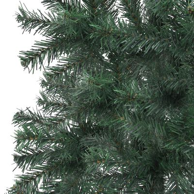 vidaXL Corner Artificial Christmas Tree LEDs&Ball Set Green 70.9" PVC