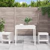 vidaXL Garden Bistro Set White Solid pine wood Compact Durable