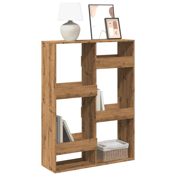 vidaXL Bookcase Artisan Oak Engineered Wood Large Artisan Oak Bookcase