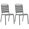vidaXL Bistro Set Dark Grey E-coated and powder-coated steel Standard
