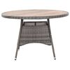 vidaXL 5 Piece Patio Dining Set with Cushions Poly Rattan Gray