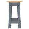 vidaXL Bar Stool Grey Solid Pine Wood with Honey Wax Finish Medium