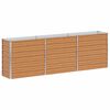 vidaXL Garden Raised Bed Silver Galvanized Steel 94.5x15.7x30.3 in