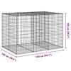vidaXL Gabion Basket Silver Galvanized iron wire Large Durable