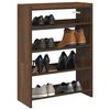 vidaXL Shoe Rack Brown Oak Engineered Wood Compact Shoe Rack