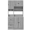 vidaXL Kitchen Cabinet Gray Sonoma 37.4"x19.7"x70.9" Engineered Wood