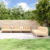 vidaXL Garden Lounge Set Natural Wood Solid pinewood, Plywood for slats