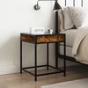 vidaXL Bedside Table Smoked oak Engineered wood Compact Bedside Table