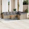 vidaXL Garden Sofa Set Beige, Light Grey